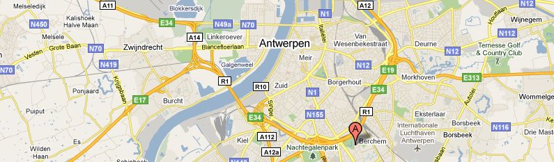 Studentenkamer Kot Antwerpen Berchem routeplanning